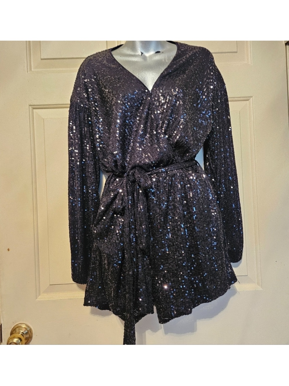 SHE+SKY sequin Romper